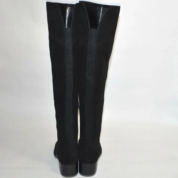 NEW VINCE CAMUTO Boots Kreesell Black Suede Leather SUEDE Knee High Boots TALL - Picture 7 of 9